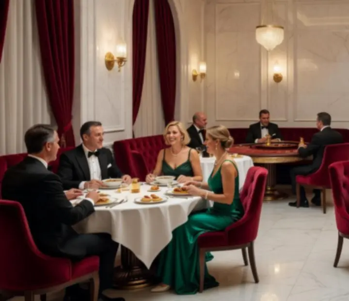 Ligetko Nyha étterem-kaszinó lounge, elegáns étkező- és kaszinó tér