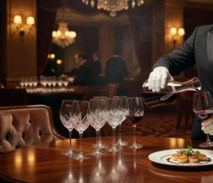 Sommelier prémium borpárosításokat készít fine dining fogásokhoz